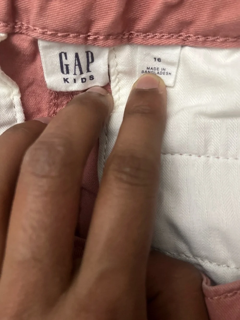 GAP Boys 16 Salmon Chino Shorts
